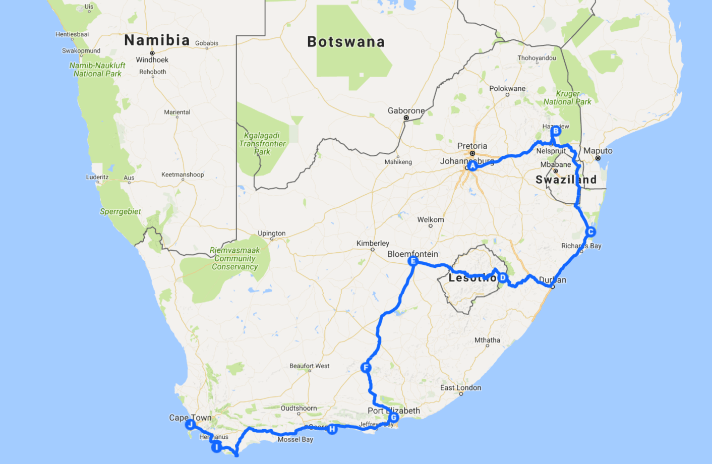 South Africa Road Trip Ultimate Itinerary And Route The Whole World