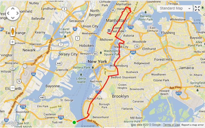 NYC marathon route