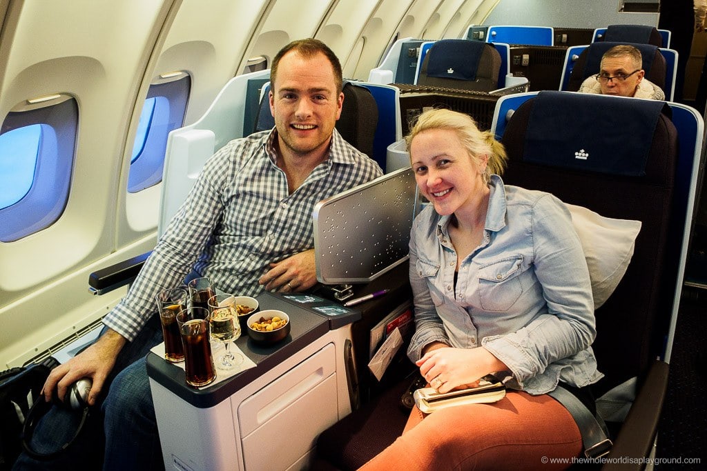 KLM Business Class Review Amsterdam New York ©thewholeworldisaplayground