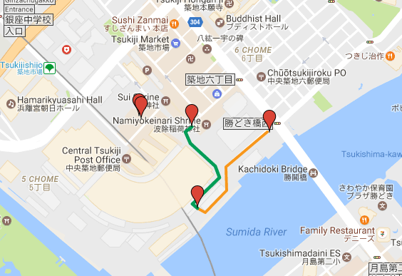 Tsukiji Tuna Auction Map