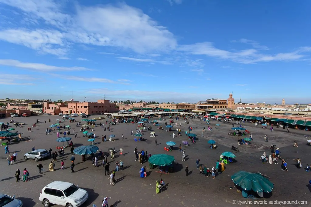 a more relaxed Jemaa el Fnaa during the day