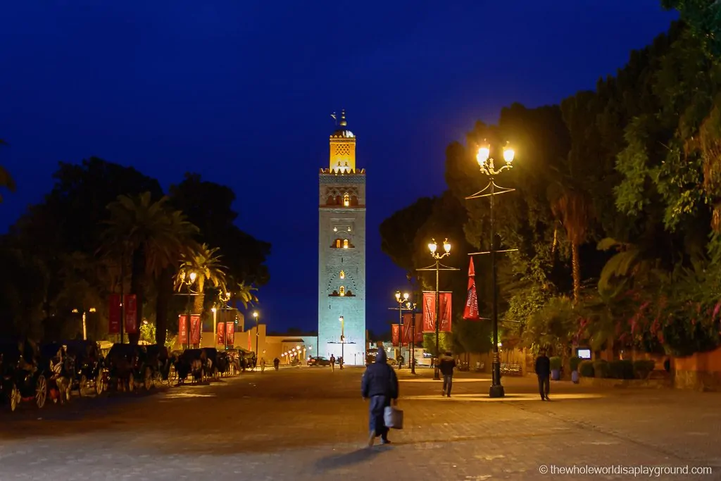 The Koutoubia Mosque at night
