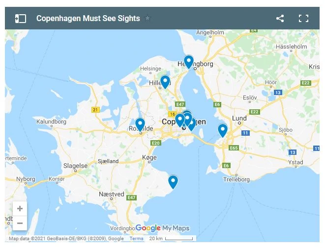 Map of Best Things to do in Copenhagen