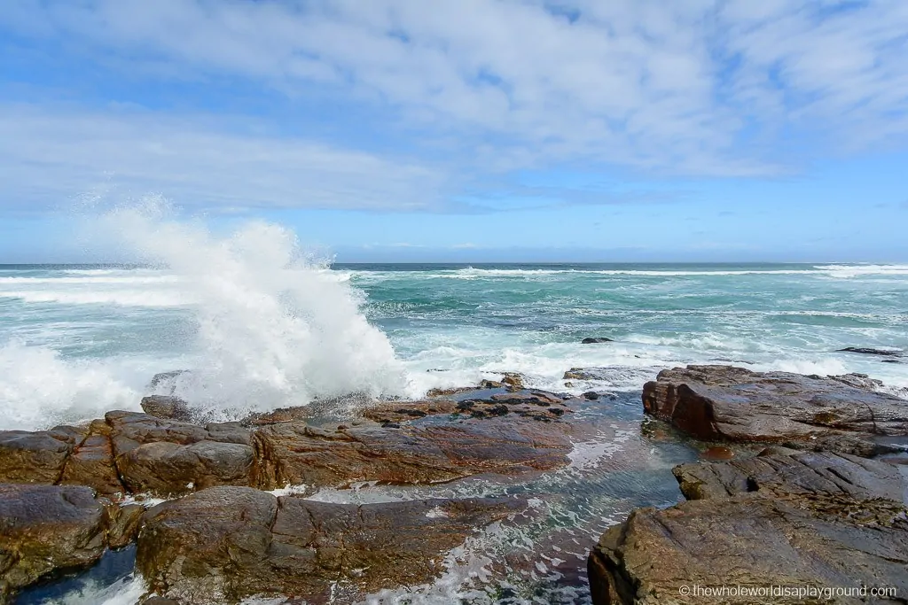 The rugged coastline is mesmerizing