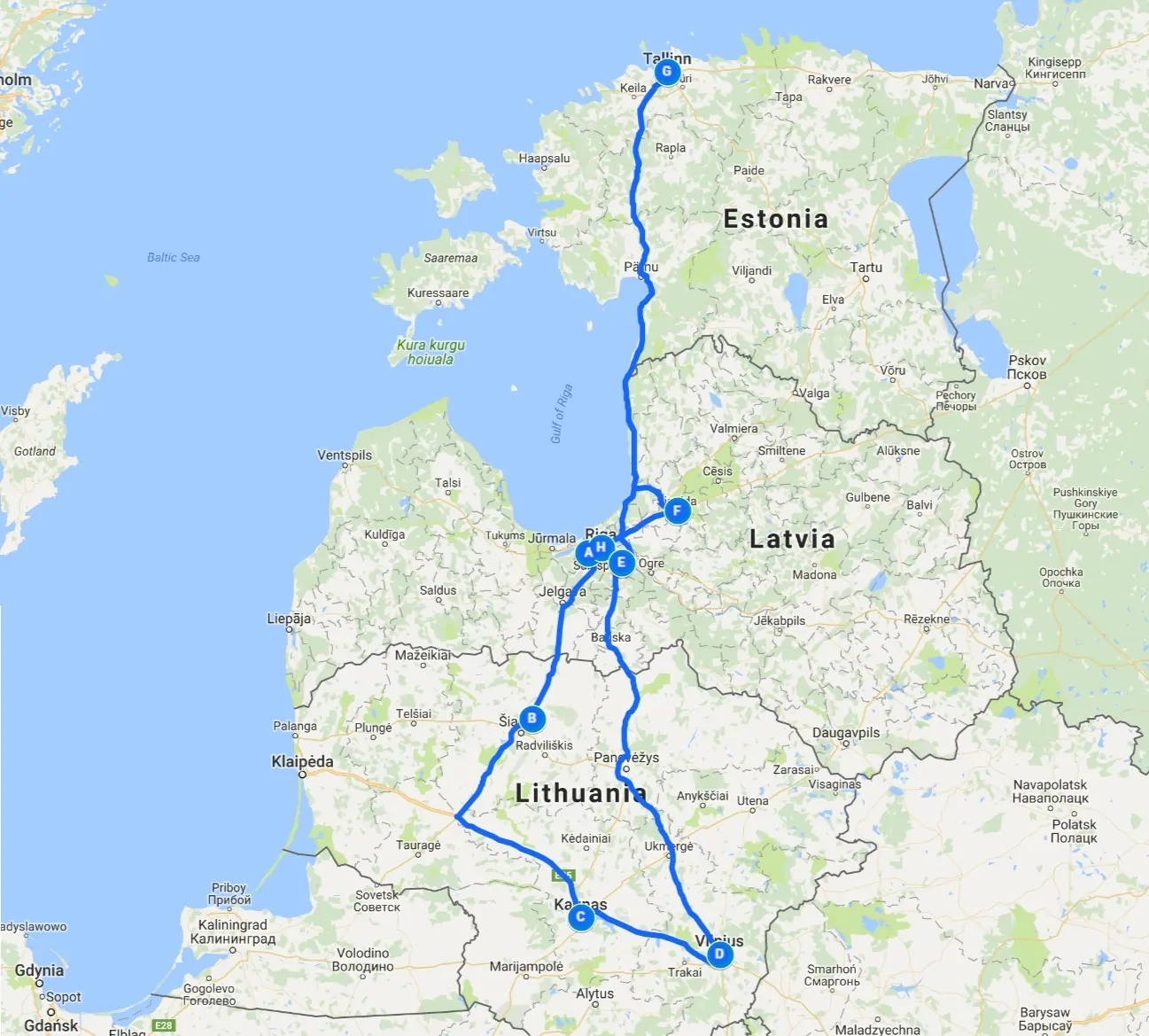 Our Baltic Route