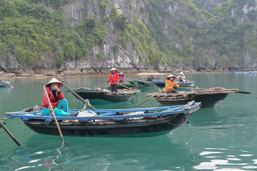 Local boats at Ha Long Bay
