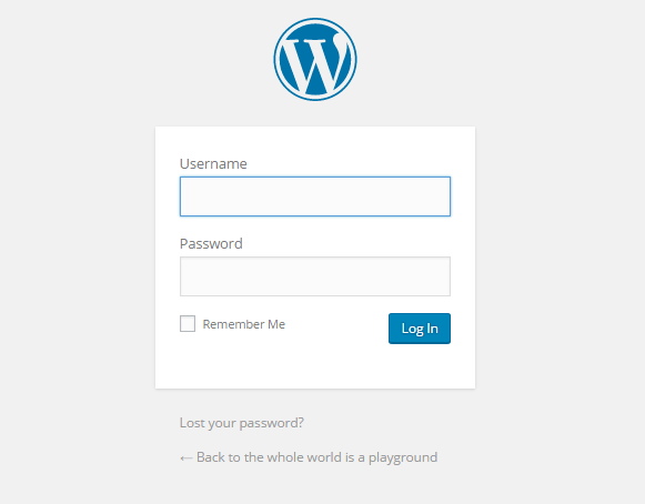 How to Setup Blog 6-Wordpress-Wordpress login