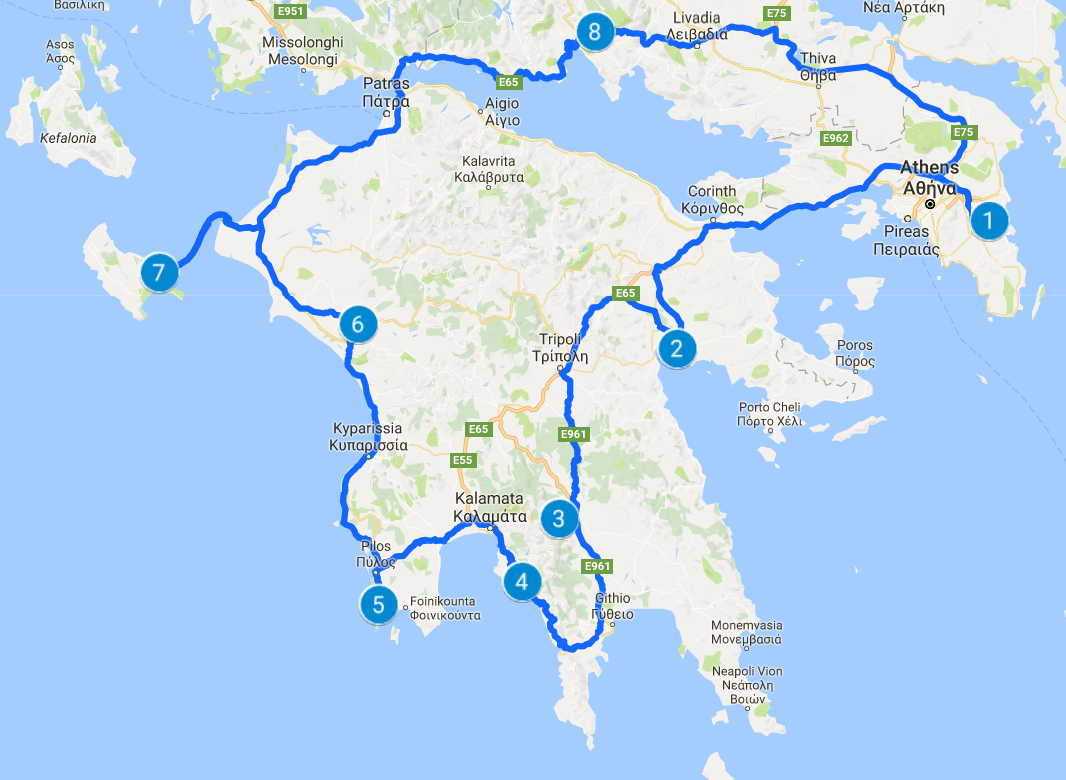 Peloponnese Road Trip Itinerary The Whole World Is A Playground