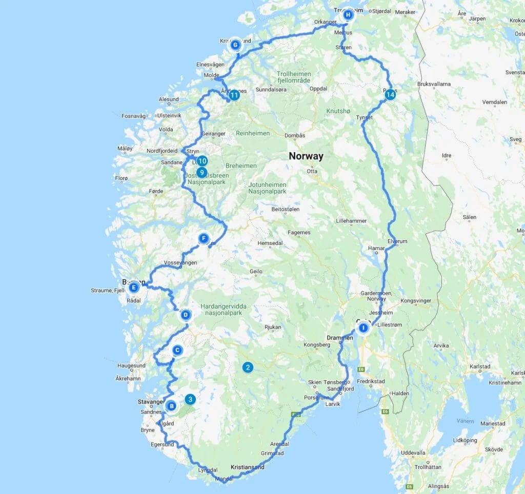 Norway Itinerary