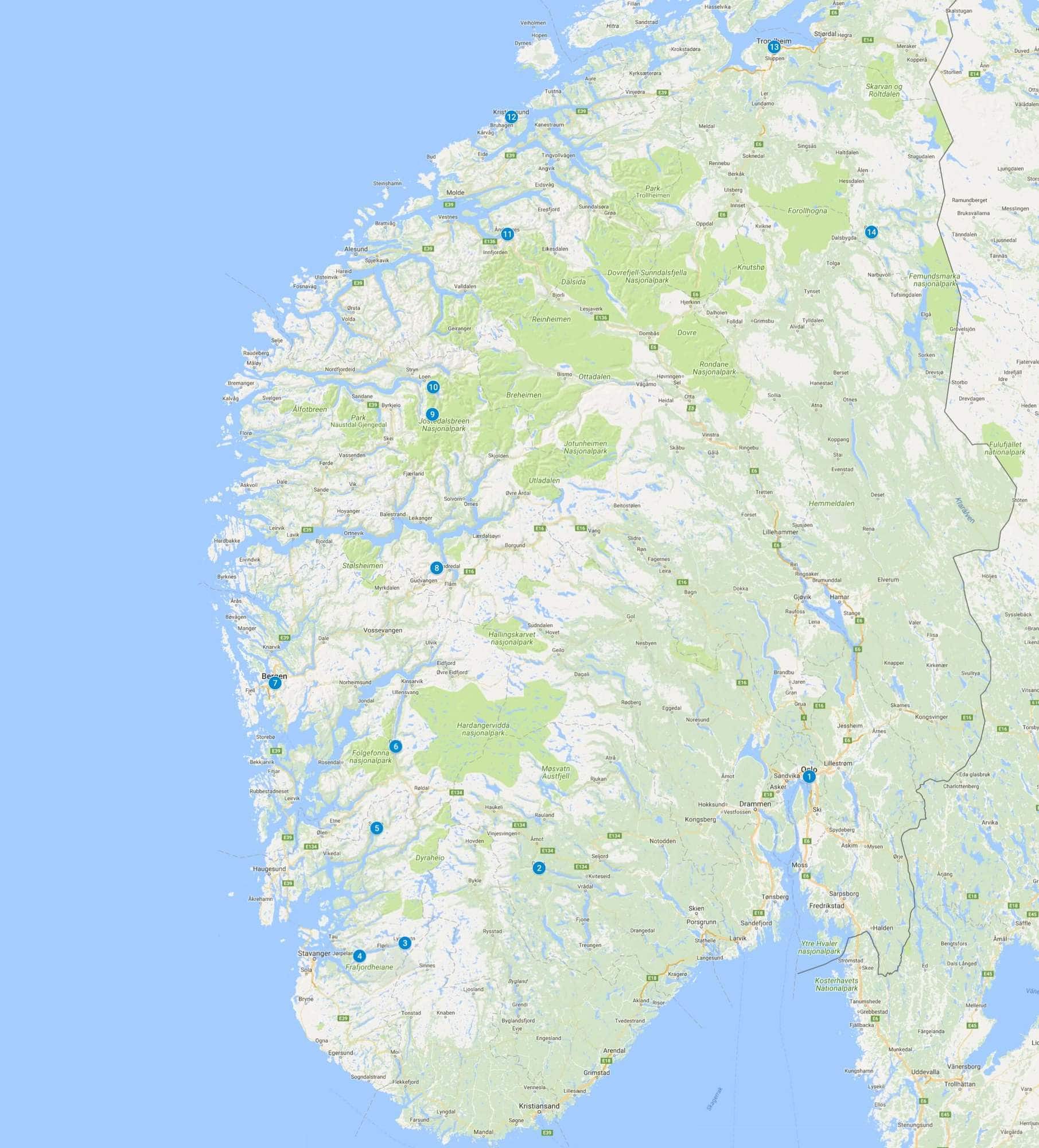 Norway Itinerary and Road Trip Route The Whole World Is A Playground