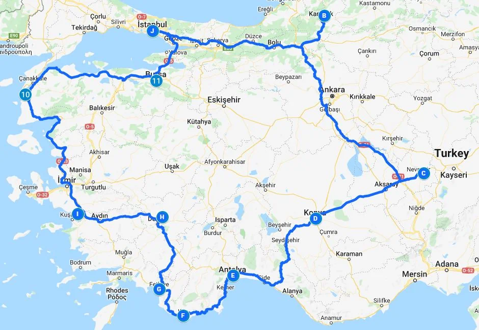 Turkey Itinerary