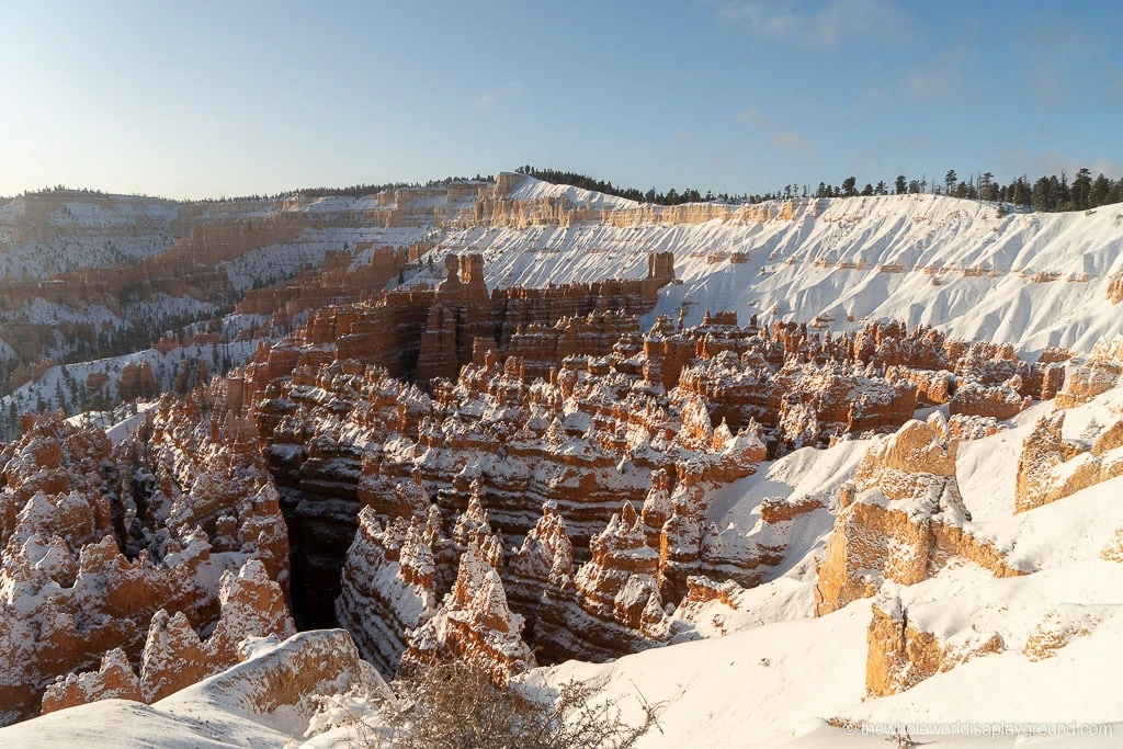 Sunset Point Bryce Canyon in Winter