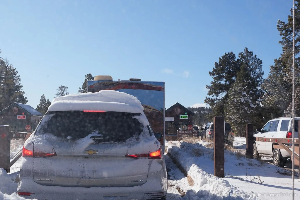 Bryce Canyon Entrance in Winter