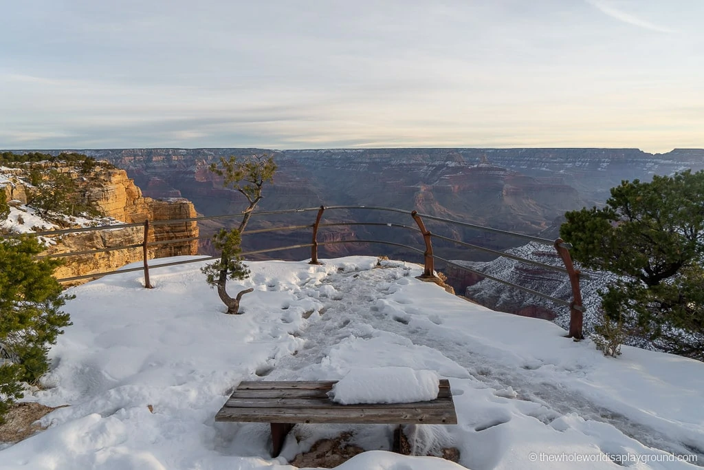 Navajo Point Grand Canyon Snow Sunrise