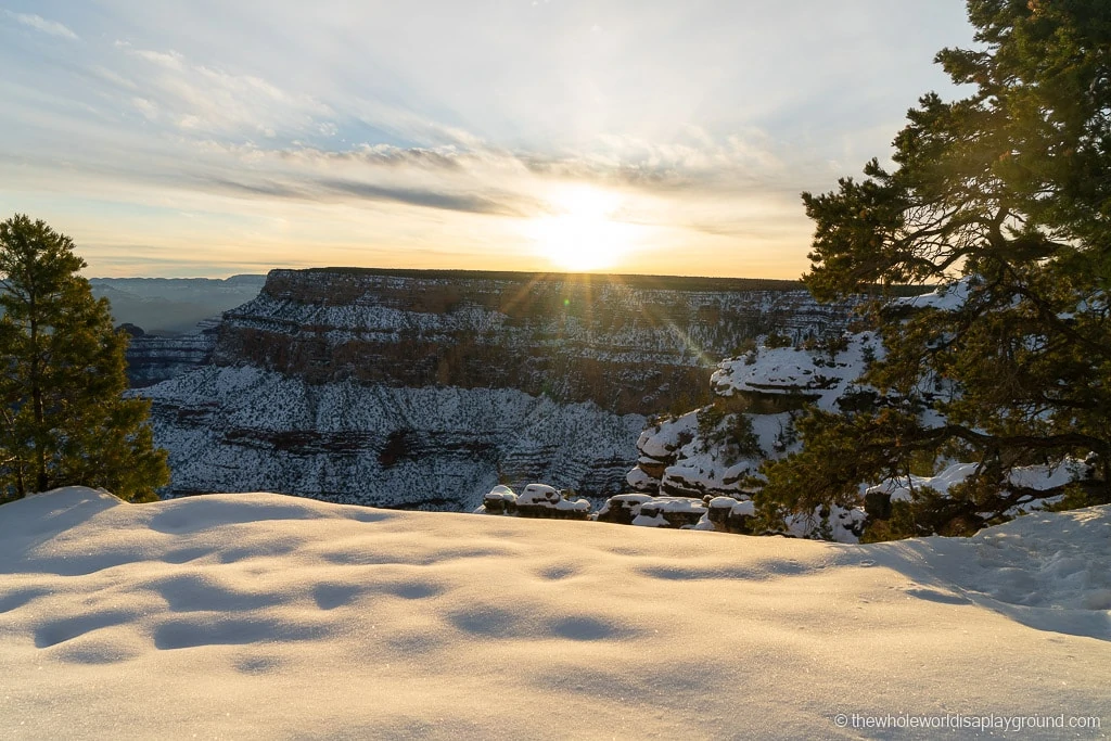 Grand Canyon Sunrise in Snow