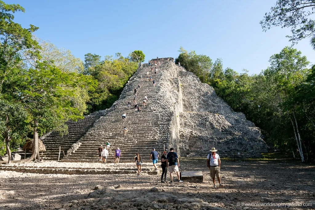 Nohoch Mul Pyramid Mayan Ruins near Cancun