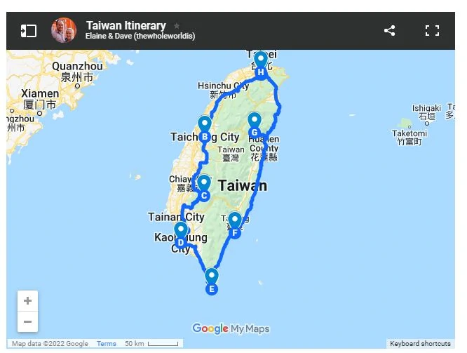 taiwan travel destinations