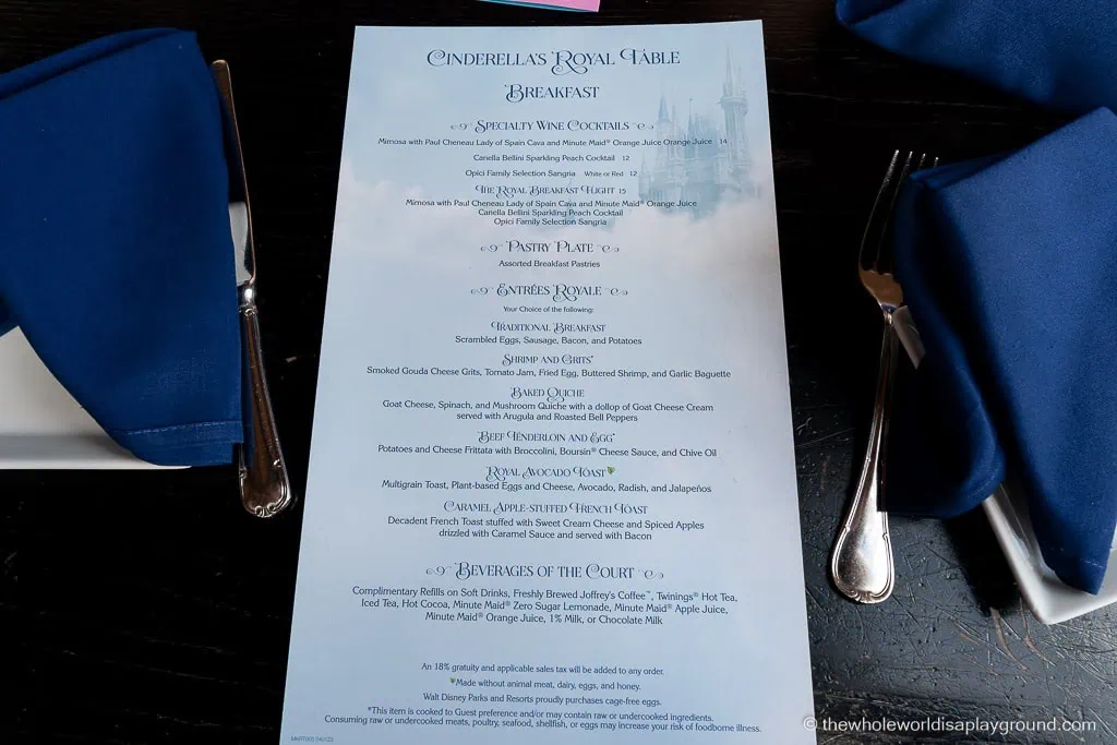 Cinderella’s Royal Table Walt Disney World