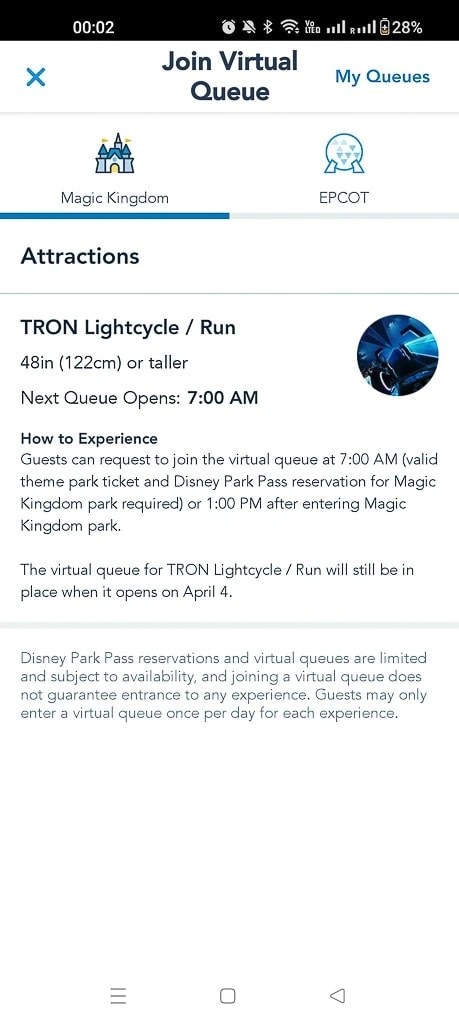 Magic Kingdom Early Entry