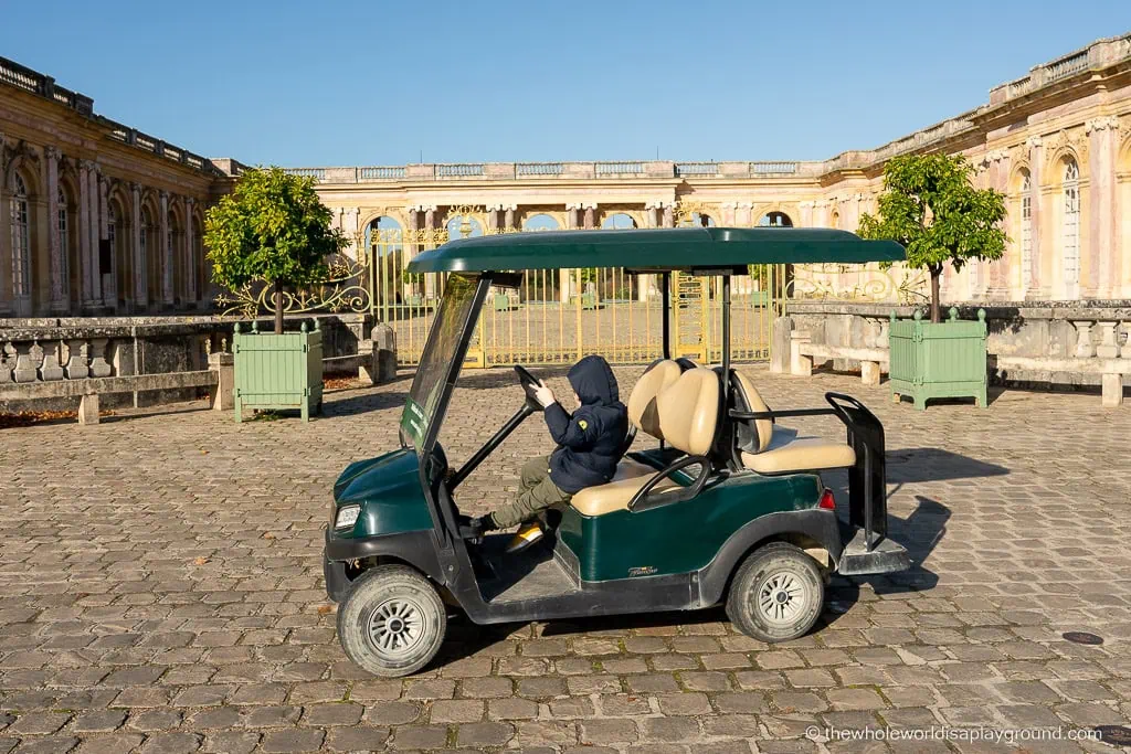 Golf cart at the Palace at Versailles
